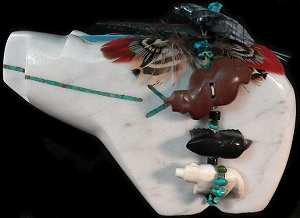 Zuni Spirits is proud to represent a variety of Zuni artists, including the work of Daniel WEAHKEE .   CLICK ME for more views & description!