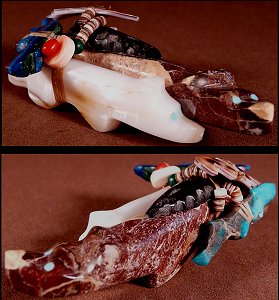 A sweet Zuni fox couple from the talented Jayne Quam | Price:  WAS $105. |  NOW ON SALE $65.  |   CLICK IMAGE for more views & information.