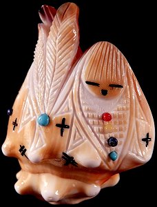  This delicate looking shell maiden creation is from the talented hands of Stuart Quandelacy|  SALE Price: $150.  (Was $225.)    CLICK IMAGE for more views & information.