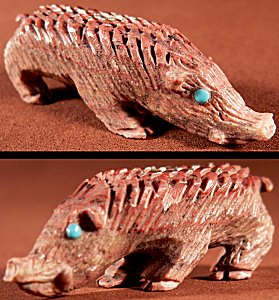 Bernie Laselute |  Price:  $75.    | Raspberry Serpentine |Javelina ||  CLICK IMAGE for more views & information.