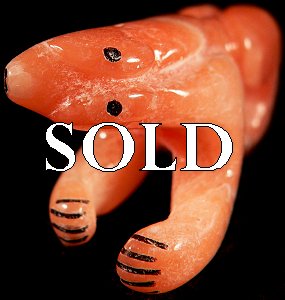 Rickson Kalestewa |  Price:  $65.    | Orange Alabaster | Mountain Lion |  CLICK IMAGE for more views & information.