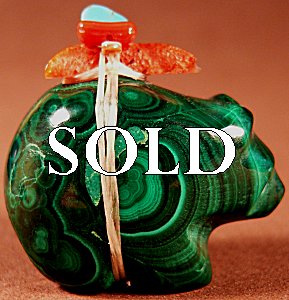  |  Price:  $48.    | Emery Eriacho | Bullseye Malachite Bear | CLICK IMAGE for more views & information.