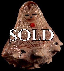 Stuart Quandelacy   | Price $135. | Conch shell | Corn Maiden  |  CLICK IMAGE for more views & information.