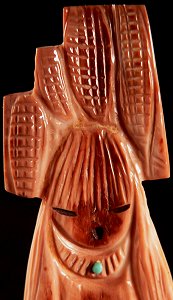 Sandra Quandelacy | Price $295. | Fossilized Ivory | Tablita Corn Maiden | CLICK IMAGE for more views & information.