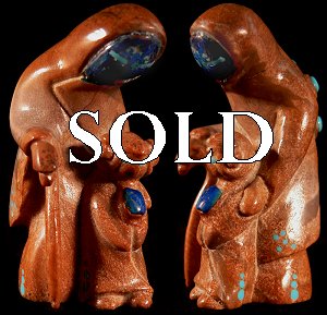 Vince Chavez   | Price $195. | Zuni Rock | Grandma & child |  CLICK IMAGE for more views & information.