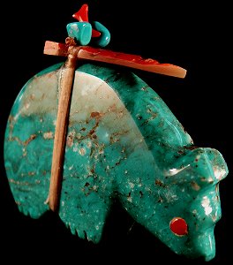 Lena Boone   | Price $72. | Turquoise | Bear  |  CLICK IMAGE for more views & information.