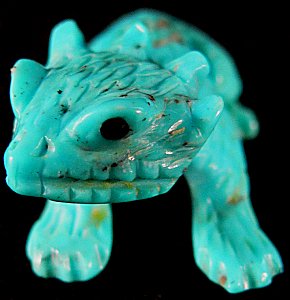 Lance Cheama   | Price $1335. | Turquoise | Baby Horned Toad |  CLICK IMAGE for more views & information.