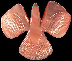 Vernon Lunasee & Prudencia Quam  | Price $135. | Pink shell | Eagle  |  CLICK IMAGE for more views & information.