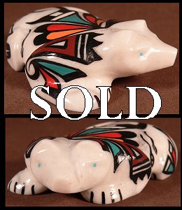 Curtis Garcia  | Price $135. | Painted marble | Badger  |  CLICK IMAGE for more views & information.