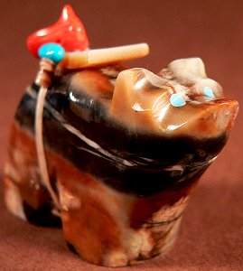 Burt Awelagte | Price $48. | Picasso marble | Bear | CLICK IMAGE for more views & information.