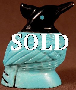 Edison Bobelu  | Price $45.  | Turquoise & Jet |  Stellar Jay |  CLICK IMAGE for more views & information.