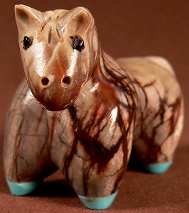 Hayes Leekya | Price $65. | Picasso marble | Horse| CLICK IMAGE for more views & information.