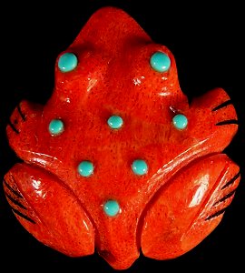 Andrew & Laura Quam | Apple Coral | Frog | Price was $75.  - Now $54. |  CLICK  IMAGE for more views & information.