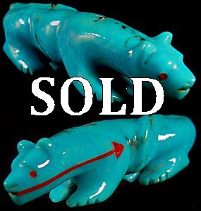 Andres Quandelacy | Turquoise | Mountain Lion | Price $195.   |  CLICK IMAGE for more views & information.