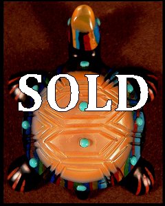 Andrew & Laura Quam | Gold-lipped Mother of Pearl + Composite | Turtle| Price: $90. |CLICK  IMAGE for more views & information.