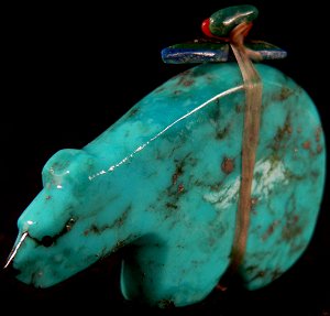 Emery Eriacho | Turquoise | Bear | Price: $75. |CLICK  IMAGE for more views & information.