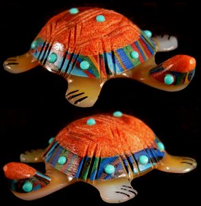 Andrew & Laura Quam |Composite matierials |Turtle | Price: $75. |CLICK  IMAGE for more views & information.