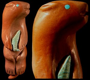 Avery Quandelacy | Otter & fish | Jasper  | Price: $75. |CLICK  IMAGE for more views & information.