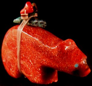 Emery Eriacho | Bear | Apple Coral | Price: $39. |CLICK  IMAGE for more views & information.