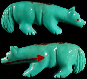 Andres Quandelacy | Wolf | Turquoise  | Price: $150. |CLICK  IMAGE for more views & information.