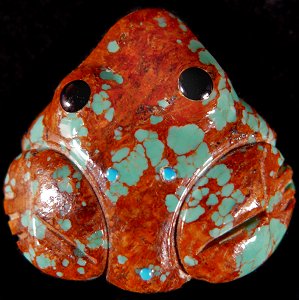 Georgette Quam  | Turquoise |  Frog  | Price: $54.  | CLICK  IMAGE for more views & information.