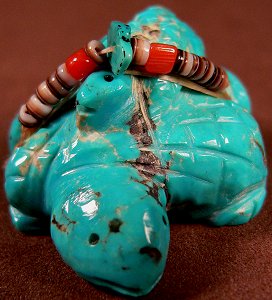 Annette Tsikewa | Turquoise   | Double lizards  | Price: $60. +  $8.50  domestic shipping | CLICK  IMAGE for more views & information.