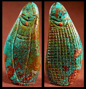 Sandra Quandelacy | Turquoise   | Double Maidens  | Price: $150. +  $  9.25domestic shipping | CLICK  IMAGE for more views & information.