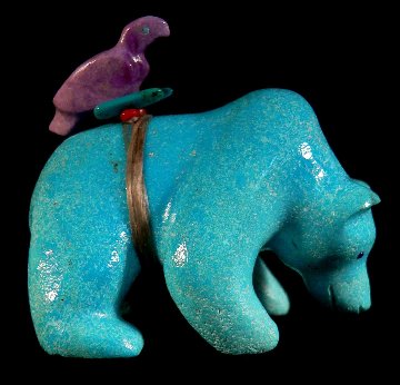 Jeff Tsalabutie Turquoise Bear