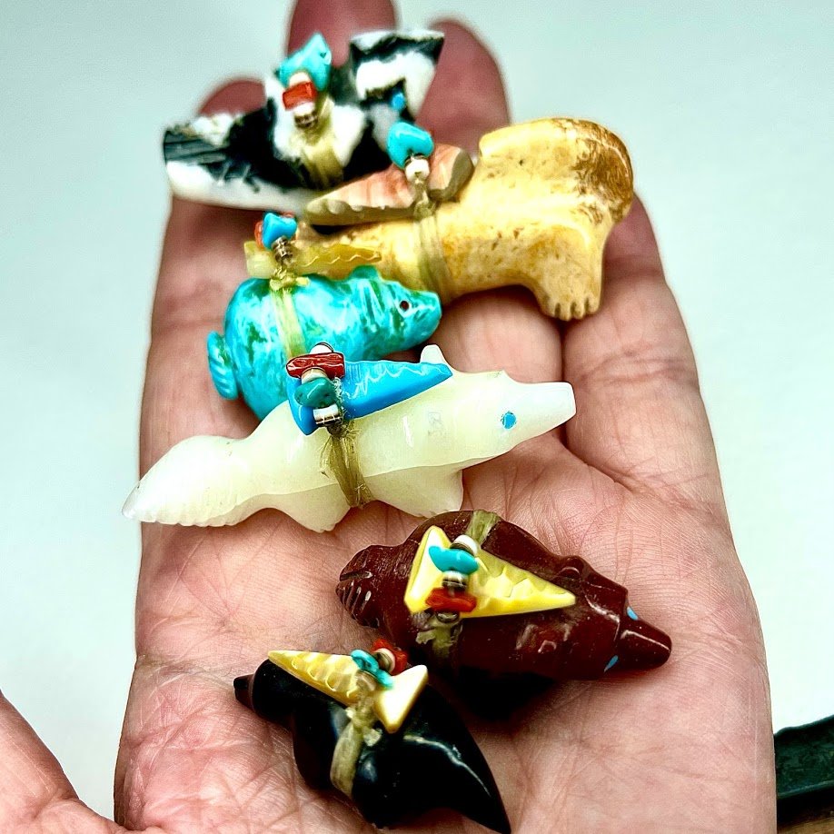 Zuni Spirits is proud to represent a variety of Zuni fetish carvers, including Lena Boone!