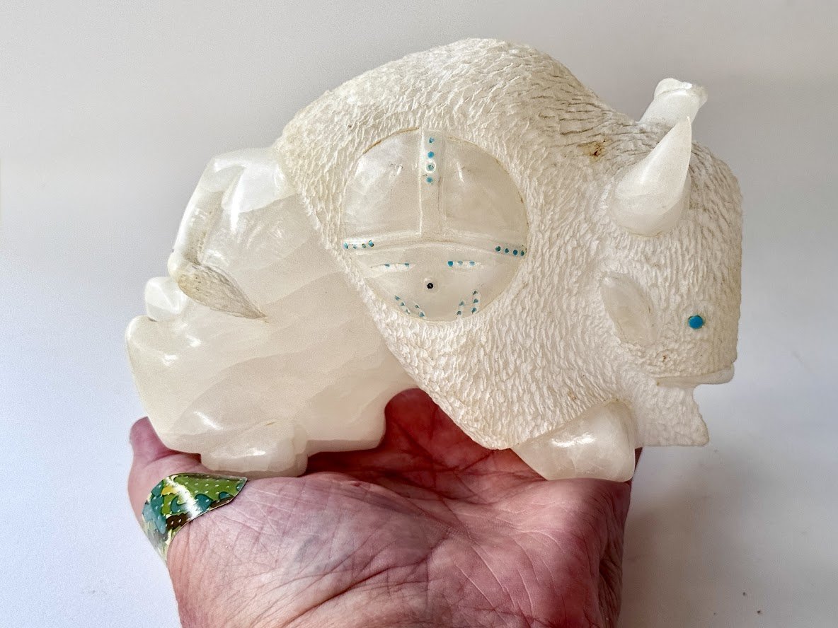 Zuni Spirits is proud to represent a variety of Zuni fetish carvers, including Vince Chavez|JetOjo RockOjo Rock Pueblo Turtle sculpture!