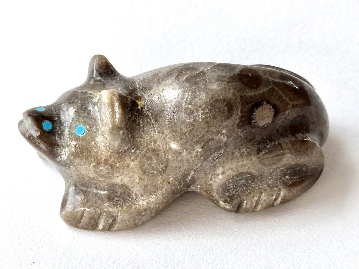 Zuni Spirits is proud to represent a variety of Zuni fetish carvers, including Pete (d.) & Dinah Gasper|Jet Bear!