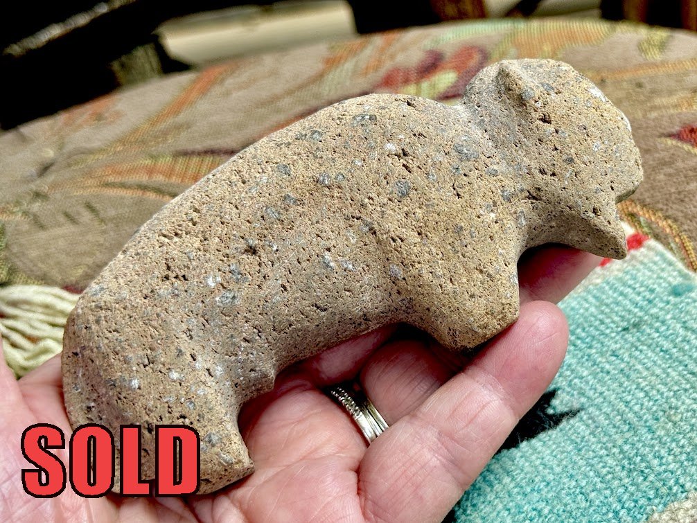 Zuni Spirits is proud to represent a variety of Zuni fetish carvers, including Salvador Romero| Volcanic TufaBison!