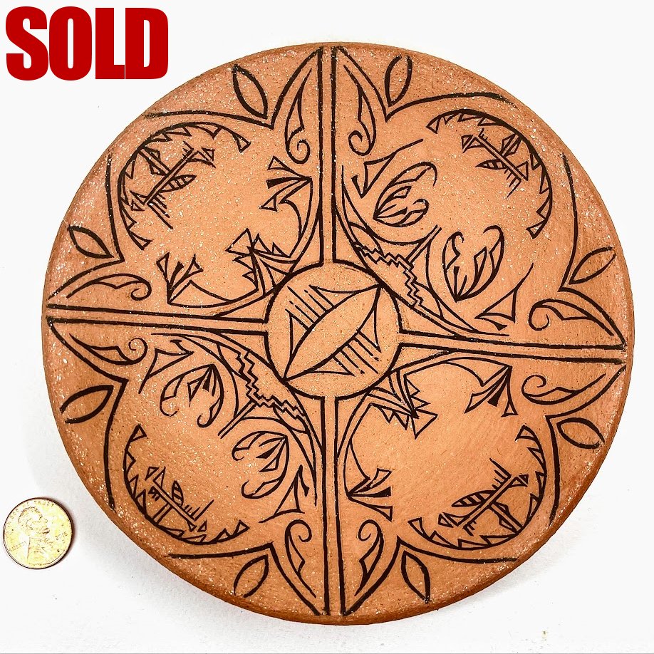 Kent Banteah | Zuni Pottery |Small, shallow bowl
| Price: $95.  +   shipping, depending on your location | Texas sales tax applies to Texas Residents! | 
CLICK  IMAGE for more views & information. | Authentic Zuni fetishes direct from Zuni Pueblo to YOU 
from Zunispirits.com!